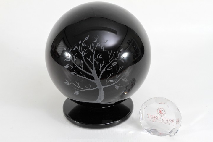 Tree of Life Glass Urn - Globe 23cm x 18cm 