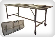 Folding or fixed embalming / wash table