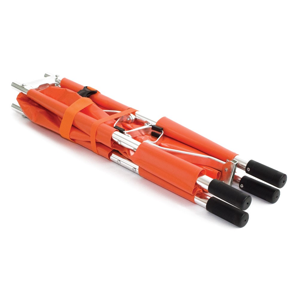 Light weight medical folding evacuation stretcher