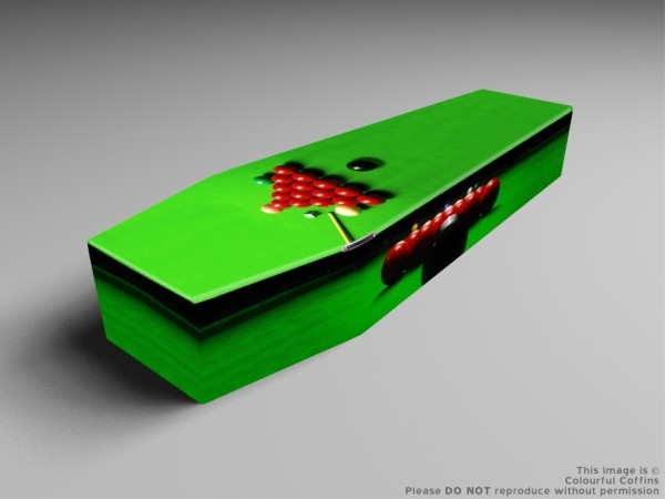 snooker, boxing and cricket printed coffins