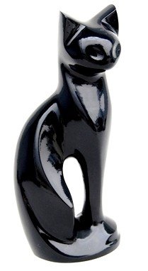 cat ashes urn figurine