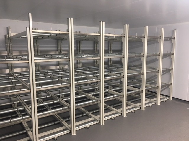 Mortuary fridge racking