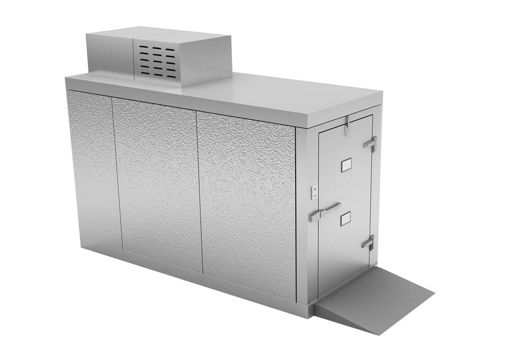 Mortuary Fridge (2 BODY) Roll in - For 23" TRAY CARRIER - KB100