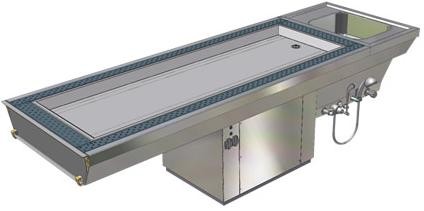 Mortuary autopsy table 