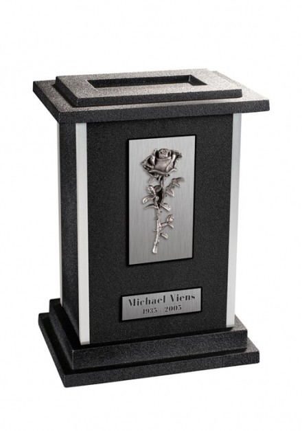 PENRITH ALUMINIUM CREMATION ASHES URN ROSE