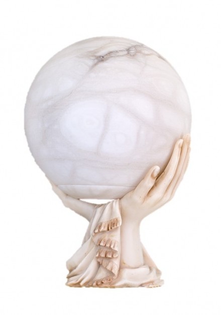 ALABASTER ALZITE SPHERE CREMATION ASHES URN