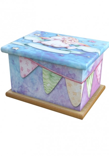 Flying Unicorn Cremation Ashes Wooden Child/Infant Urn