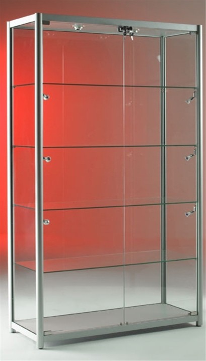Aluminium glass display cabinets