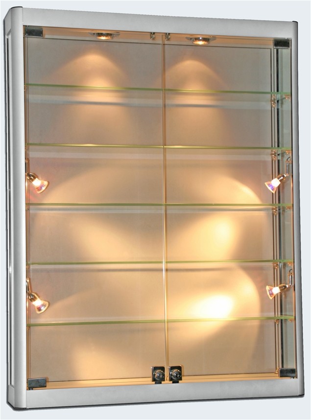 Brushed Aluminium display cabinet 