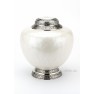 HYDE WHITE ENGRAVED CREMATION ASHES URN