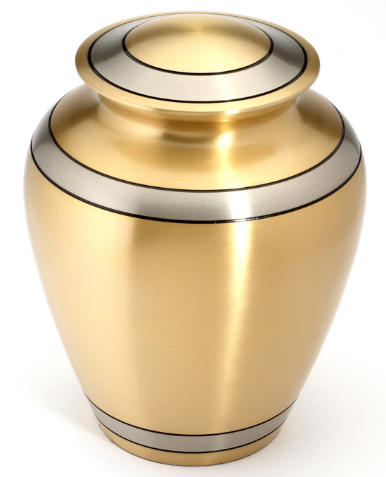 DURHAM BRASS CREMATION ASHES URN
