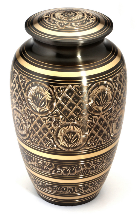GLOUCESTER BLACK CREMATION ASHES URN
