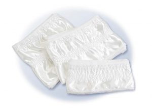 6" Premium White Satin Frill-0