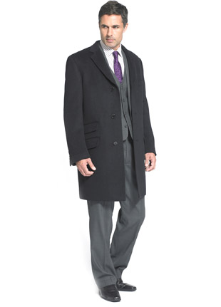 Short Funeral overcoat cashmere blend-0