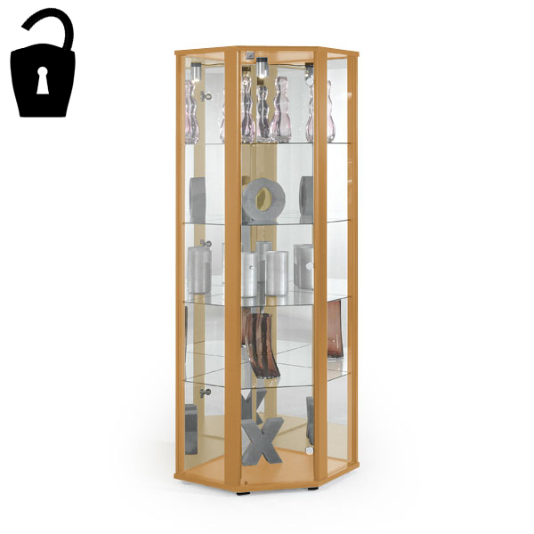 Glass Display cabinet - Beech BS.DCB55 -0