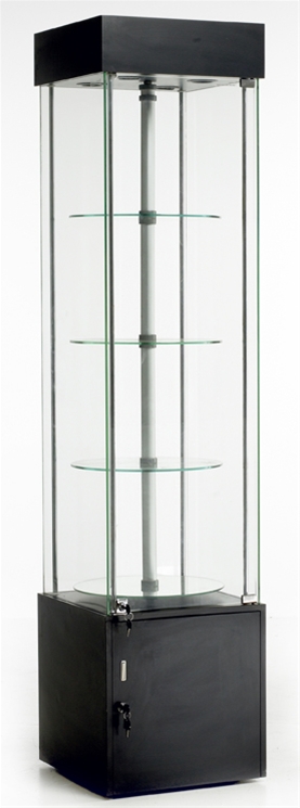 Rotating Glass Cabinet 4 Shelves-0