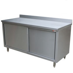 Mortuary Table cupboard with sliding doors