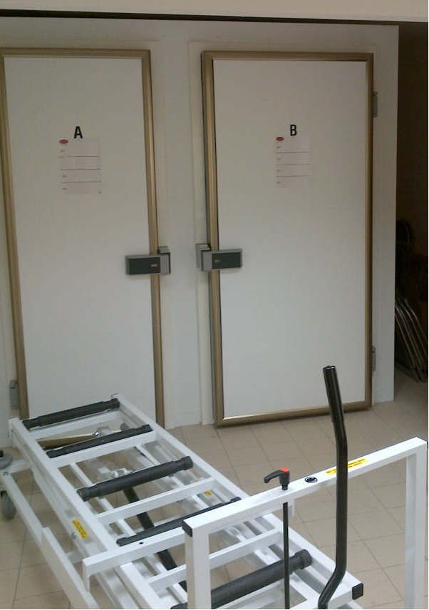 2 door end loading mortuary fridge - RW Roberts N. Wales-0