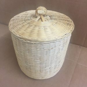 Wicker Ashes Basket white-0