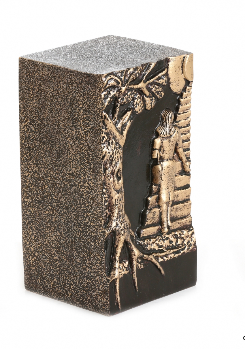 STAIRWAY TO HEAVEN COMPANION / DOUBLE CREMATION ASHES URN BRONZE