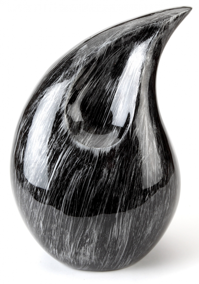 TIVERTON BLACK CREMATION ASHES URN