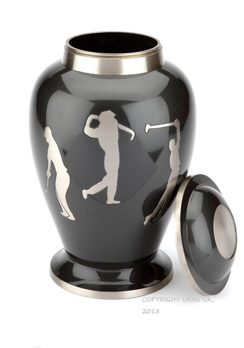 HOBBY GOLF GREY CREMATION ASHES URN