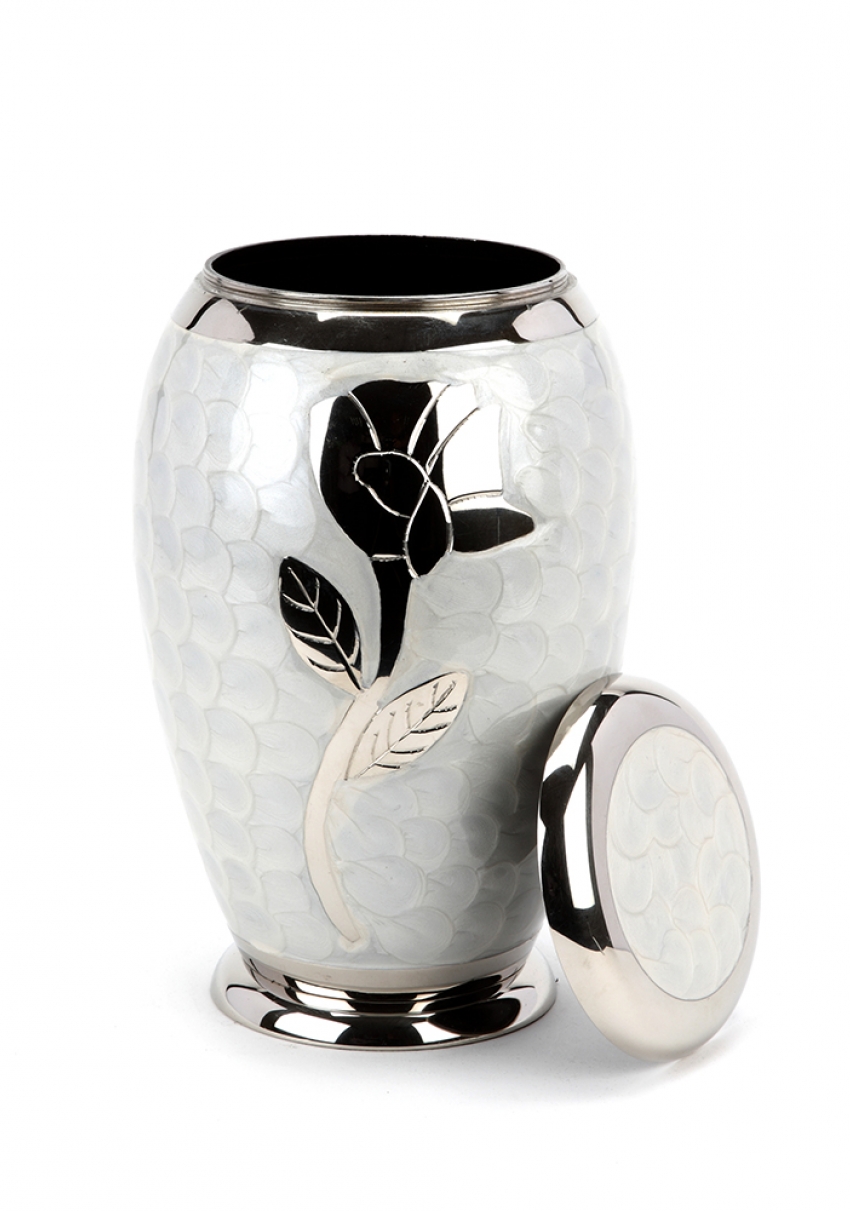 CREWE WHITE CREMATION ASHES URN