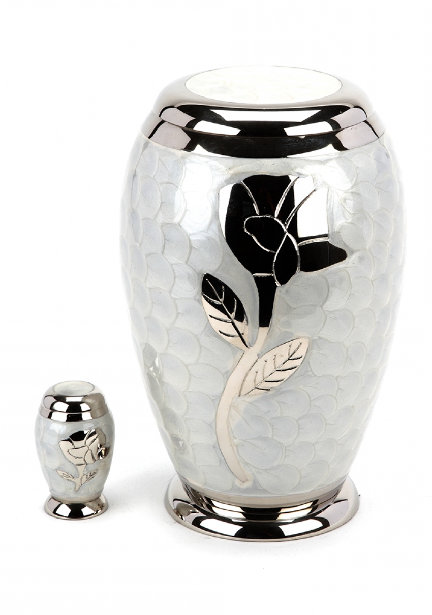 CREWE WHITE CREMATION ASHES URN