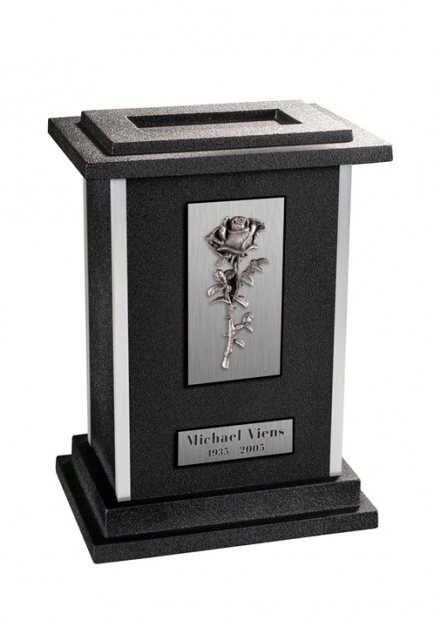 PENRITH ALUMINIUM CREMATION ASHES URN ROSE