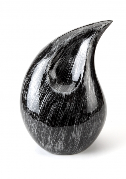 TIVERTON BLACK CREMATION ASHES URN