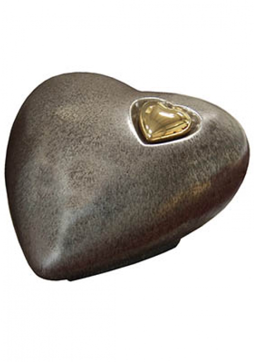 HARBURY HEART BRONZE CREMATION ASHES URN