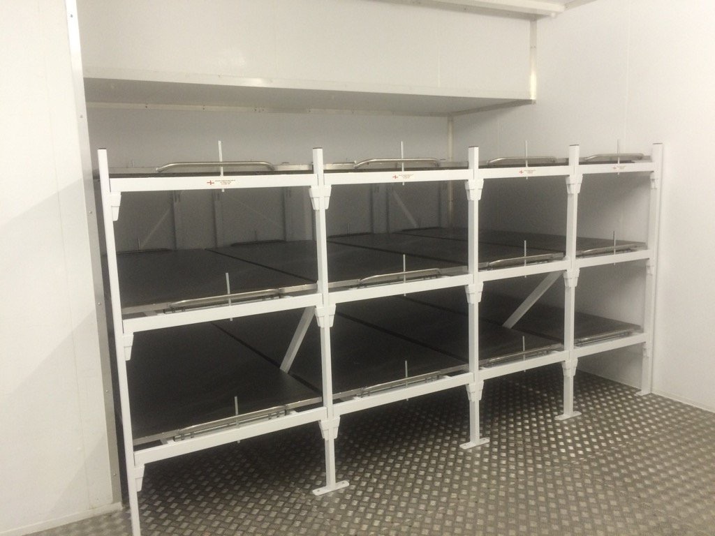 Mortuary fridge racking-2529