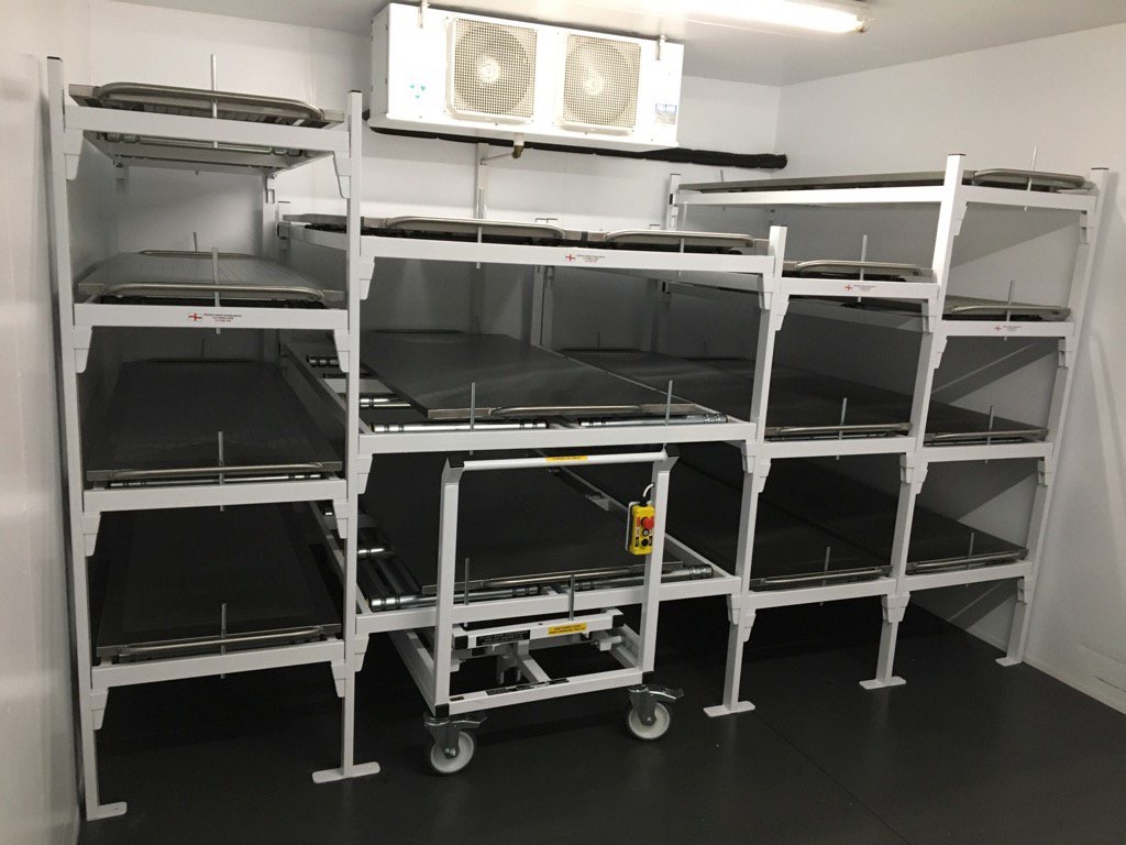 Mortuary fridge racking-2530