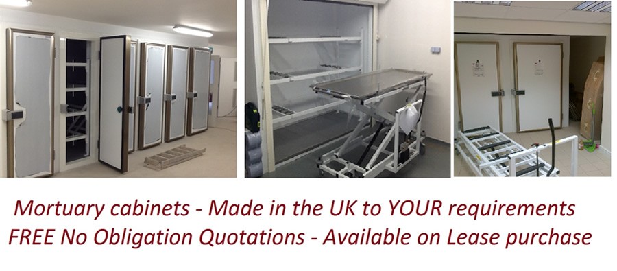 UK-made mortuary cabinets and cold rooms, with free no-obligation quotations and lease purchase available